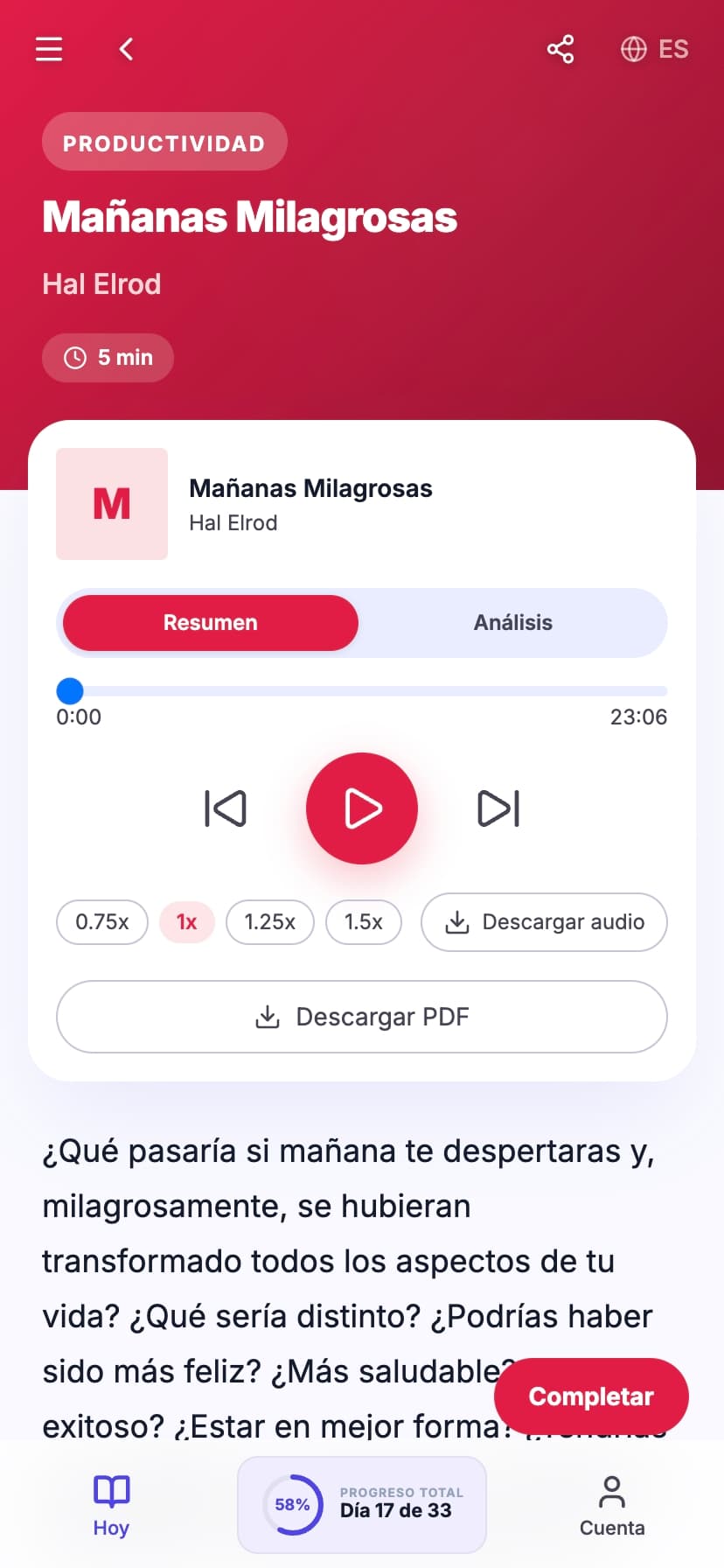 Vista previa del plan en español 2